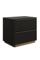 Reeded Oak 2-Drawer Nightstand | Splendido Kalla | Oroa.com