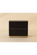 Reeded Oak 2-Drawer Nightstand | Splendido Kalla | Oroa.com