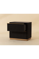 Reeded Oak 2-Drawer Nightstand | Splendido Kalla | Oroa.com