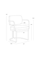 Cantilevered Leather Look Dining Chair | Splendido Jalen | Oroa.com