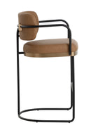 Iron Framed Leather-Look Bar Stool | Splendido Jalen | Oroa.com