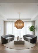Tiered Jute Chandelier | Splendido Alyssa | Oroa.com