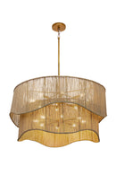 Tiered Wave Jute Chandelier | Splendido Rhine | Oroa.com