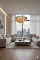 4-Tier Rustic Jute Chandelier | Splendido Lumina | Oroa.com