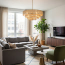 4-Tier Rustic Jute Chandelier | Splendido Lumina | Oroa.com