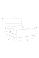 Hand-hammered Iron White King Bed | Splendido Yasmine | Oroa.com