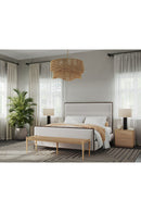 Hand-hammered Iron White King Bed | Splendido Yasmine | Oroa.com