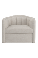 Cream Tufted-Back Swivel Armchair| Splendido Birrit | Oroa.com
