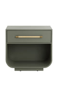 Modern Oak Curved Nightstand | Splendido Tarrant | Oroa.com