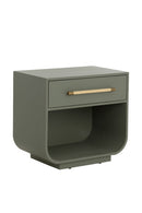 Modern Oak Curved Nightstand | Splendido Tarrant | Oroa.com