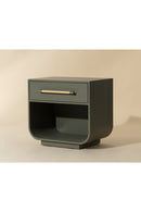 Modern Oak Curved Nightstand | Splendido Tarrant | Oroa.com