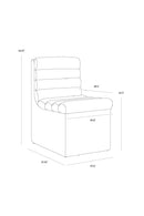 Leather Look Wheeled Dining Chair | Splendido Norm | Oroa.com