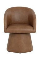 Brown Leather Swivel Dining Chair | Splendido Etta | Oroa.com