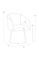 Brown Leather Swivel Dining Chair | Splendido Etta | Oroa.com