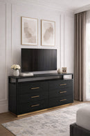 6-Drawer Oak Veneer Dresser | Splendido Danette | Oroa.com