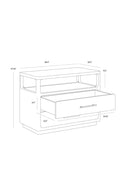 Black Oak 2-Drawer Nightstand | Splendido Danette | Oroa.com