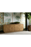 Patterned Oak 4-Door Sideboard | Splendido Fauna | Oroa.com