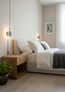 Oak Mosaic 1-Drawer Nightstand | Splendido Fauna | Oroa.com