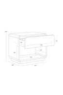 Oak Mosaic 1-Drawer Nightstand | Splendido Fauna | Oroa.com