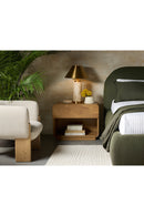 Oak Mosaic 1-Drawer Nightstand | Splendido Fauna | Oroa.com