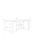 Solid Oak 4-Door Sideboard | Splendido Banyan | Oroa.com