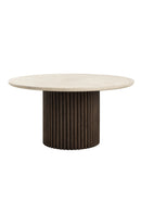 Hospitality furniture - Cream Marble Round Dining Table - www.oroatrade.com
