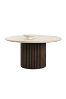 Hospitality furniture - Cream Marble Round Dining Table - www.oroatrade.com