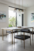 Leather Bolster-Back Dining Chair | Splendido Ajani | Oroa.com