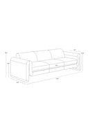 Hospitality furniture - Tan Nubuck Leather Sofa - www.oroatrade.com