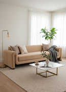 Hospitality furniture - Tan Nubuck Leather Sofa - www.oroatrade.com