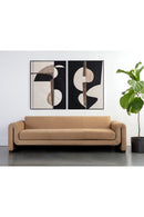 Hospitality furniture - Tan Nubuck Leather Sofa - www.oroatrade.com