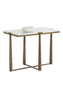 Rectangular White Marble Side Table | Splendido Cowell | Oroatrade.com