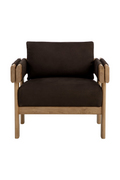 Oak Framed Leather Lounge Chair | Splendido Carmichael | Oroa.com