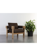 Oak Framed Leather Lounge Chair | Splendido Carmichael | Oroa.com