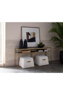 Antique Brass 2-Layer Console Table | Splendido Naini | Oroatrade.com