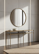 Antique Brass 2-Layer Console Table | Splendido Naini | Oroatrade.com