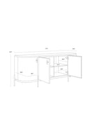 Taupe Leather 4-Door Sideboard | Splendido Cataldi | Oroa.com