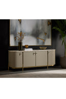 Taupe Leather 4-Door Sideboard | Splendido Cataldi | Oroa.com