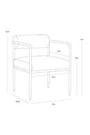 Leather Bolster-Back Dining Chair | Splendido Ajani | Oroa.com