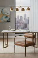 Leather Bolster-Back Dining Chair | Splendido Ajani | Oroa.com