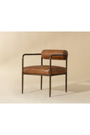 Leather Bolster-Back Dining Chair | Splendido Ajani | Oroa.com