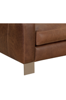 Stitched Panel Brown Leather Sofa | Splendido Rafael | Oroa.com