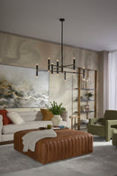 Italian Textured Leather Ottoman | Splendido Lewin | Oroa.com