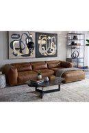 Brown Leather Chaise Sofa | Splendido Beau | Oroa.com