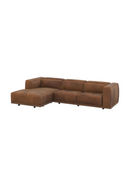 Brown Leather Chaise Sofa | Splendido Beau | Oroa.com