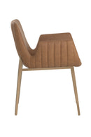 Leather Look Scooped Dining Armchair | Splendido Lucano | Oroa.com
