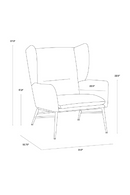 Blue Wingback Lounge Chair | Splendido Kasen | Oroa.com