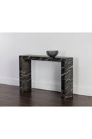 Black Marble-Look Indoor/Outdoor Console Table | Splendido Axle | Oroa.com