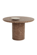 Round Indoor/Outdoor Marble Effect Dining Table | Splendido Riva | Oroa.com