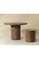 Round Indoor/Outdoor Marble Effect Dining Table | Splendido Riva | Oroa.com